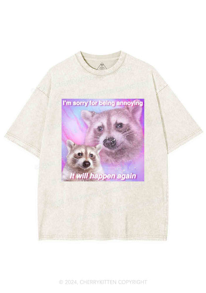 Sorry For Being Annoying Y2K Washed Tee Cherrykitten