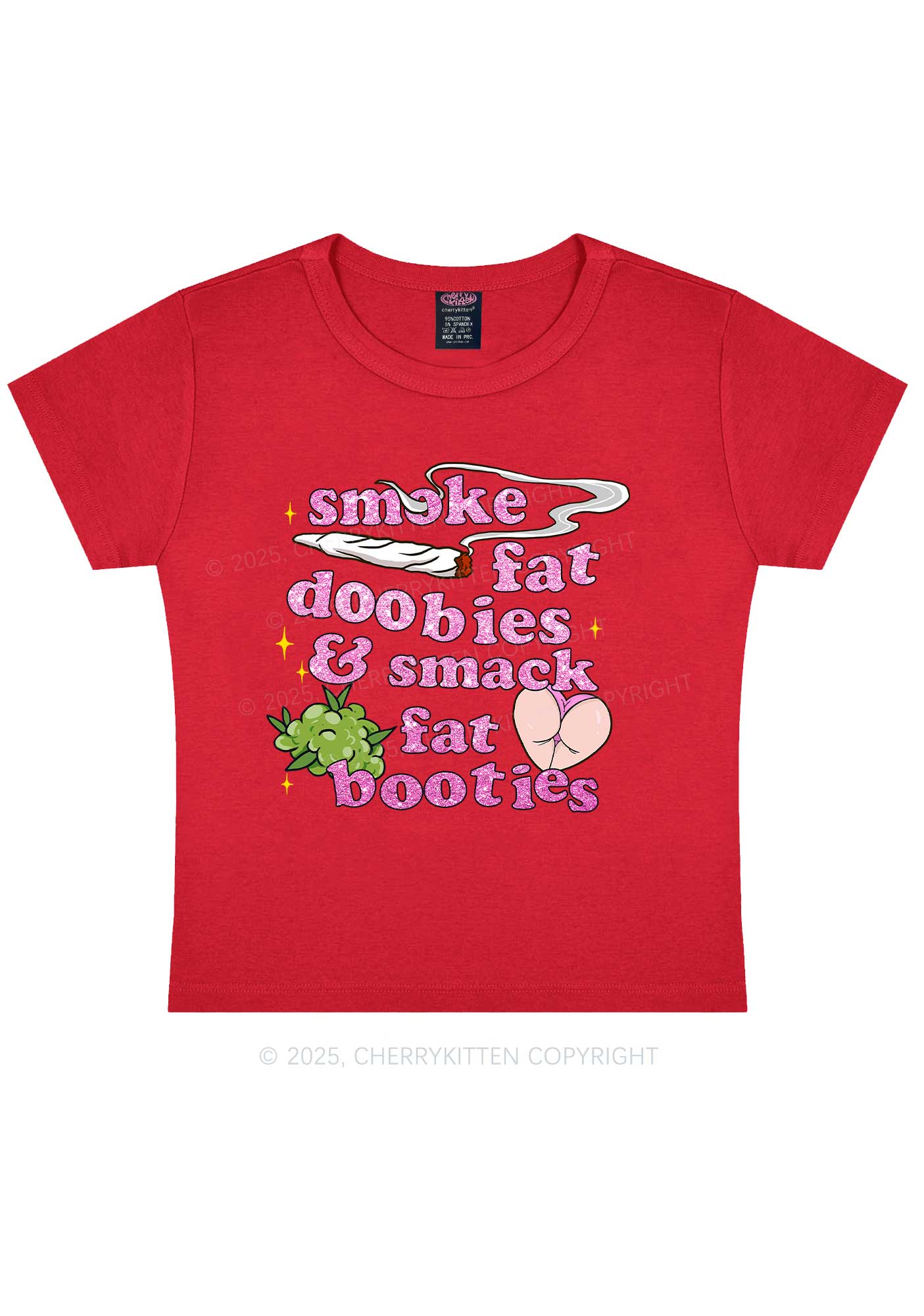 Smoke Fat Dxxbies Y2K Baby Tee Cherrykitten