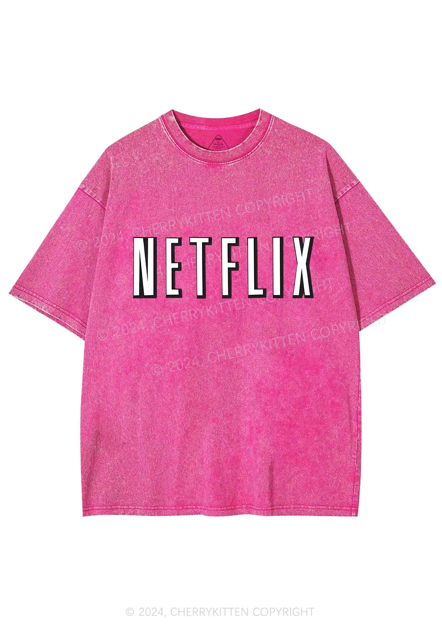 Netflix Y2K Valentine's Day Washed Tee Cherrykitten