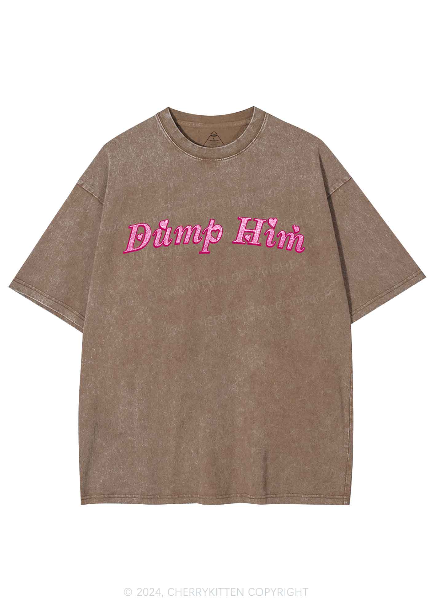 Dump Him Y2K Valentine's Day Washed Tee Cherrykitten