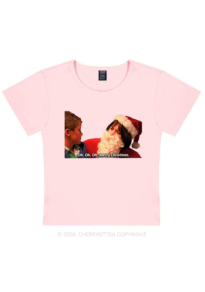 Oh Merry Christmas Y2K Baby Tee Cherrykitten