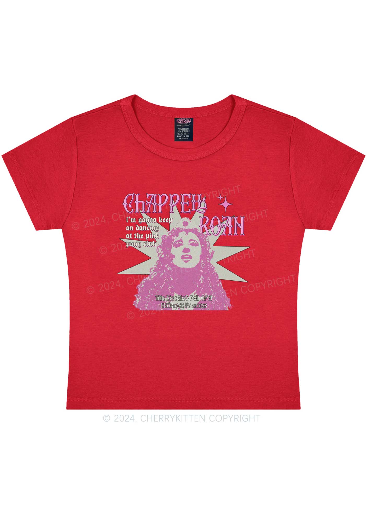 Keep On Dancing Y2K Baby Tee Cherrykitten