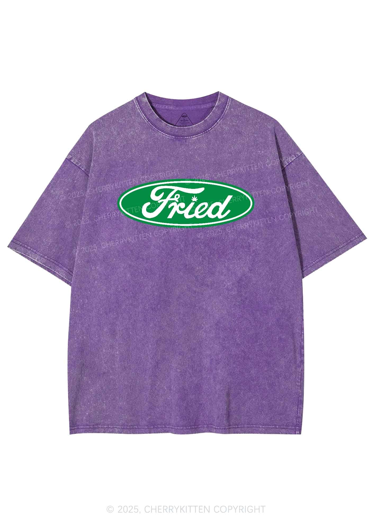 Green Fried Y2K Washed Tee Cherrykitten