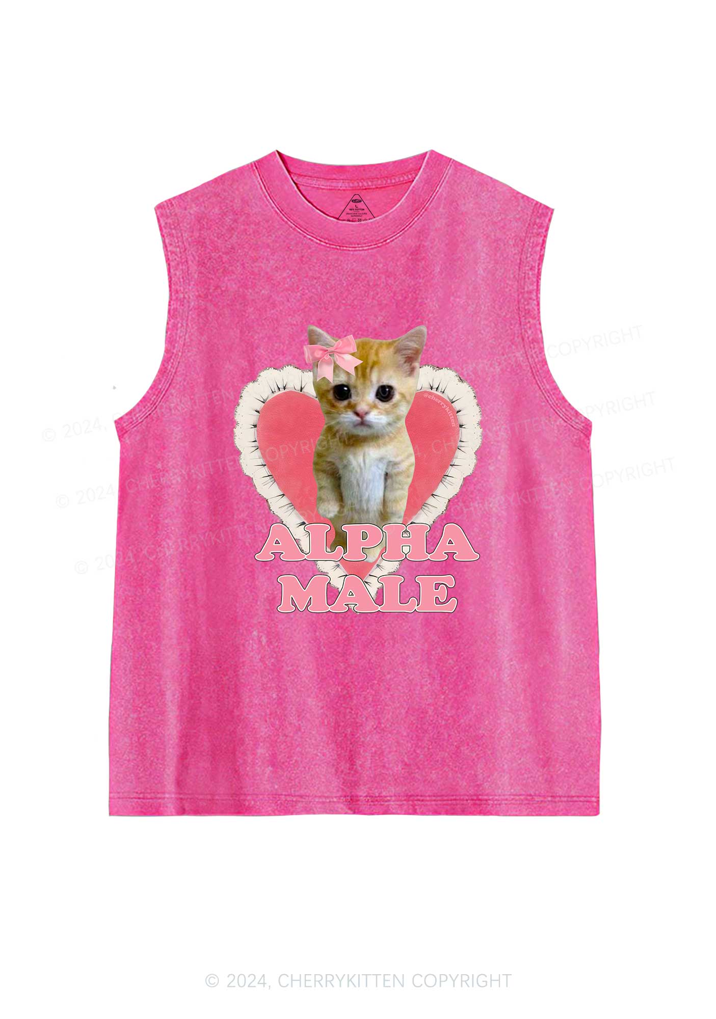 Alpha Male Kitten Y2K Washed Tank Cherrykitten