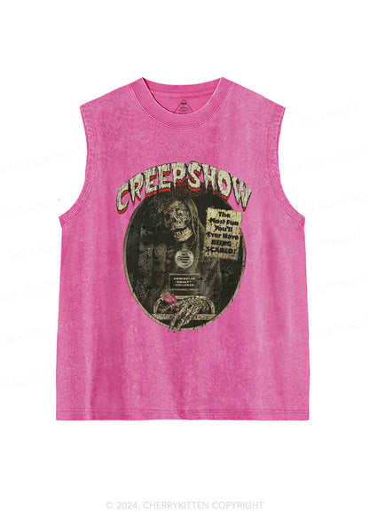 Halloween Creepshow Y2K Washed Tank Cherrykitten