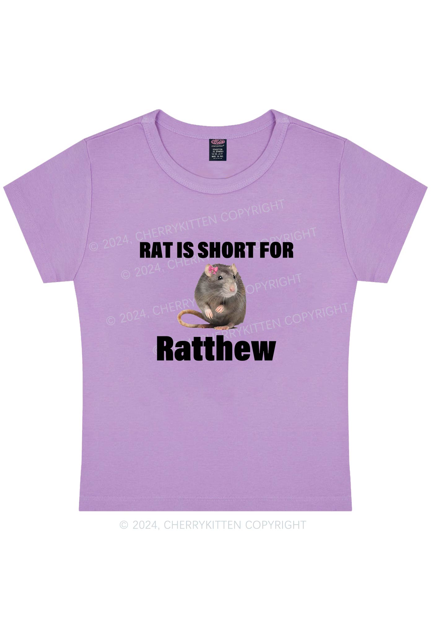 Rat Is For Ratthew Y2K Baby Tee Cherrykitten