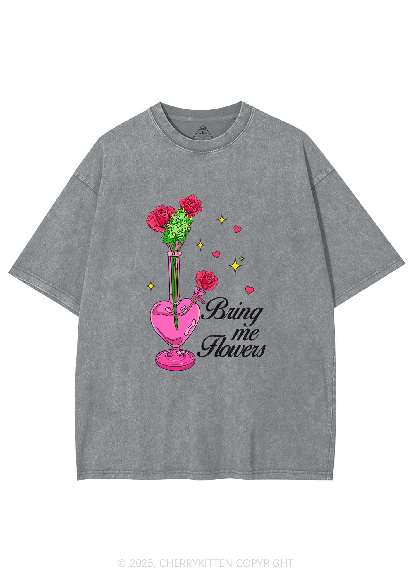 Bring Me Flowers Y2K Washed Tee Cherrykitten