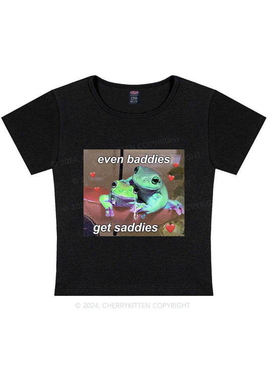 Two Baddie Frogs Y2K Baby Tee Cherrykitten