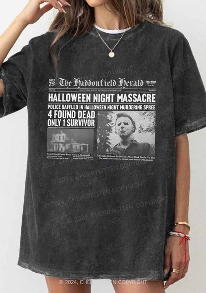 Halloween Night Massacre Y2K Washed Tee Cherrykitten