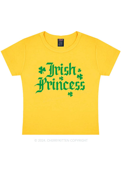 Irish Princess St Patricks Y2K Baby Tee Cherrykitten