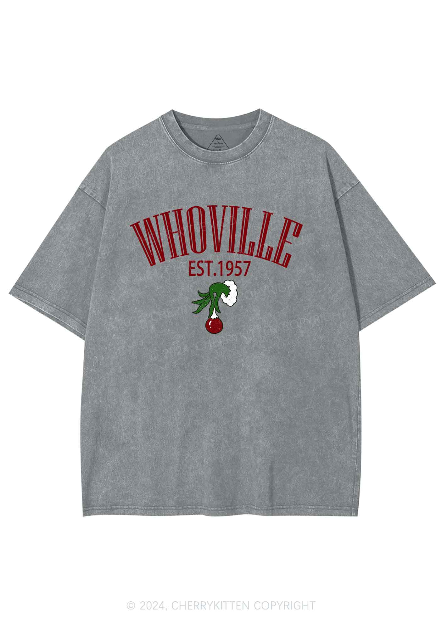 Christmas Whoville Y2K Washed Tee Cherrykitten