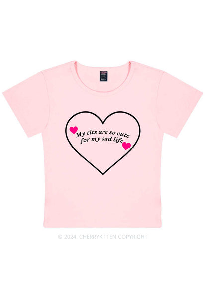 Cute Txts Sad Life Y2K Baby Tee Cherrykitten