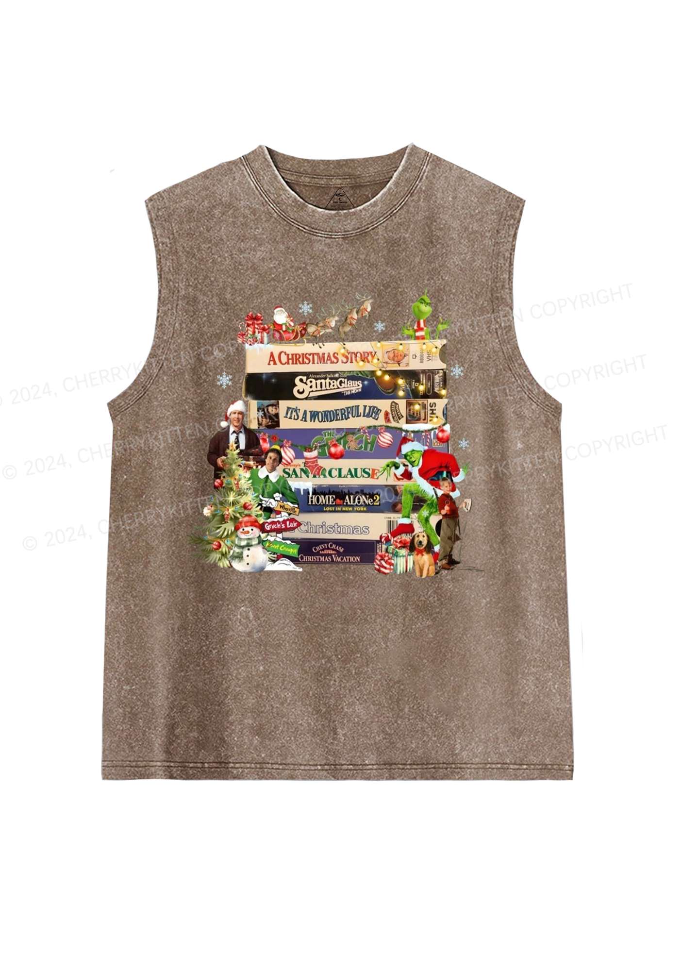 Christmas Vacation Y2K Washed Tank Cherrykitten