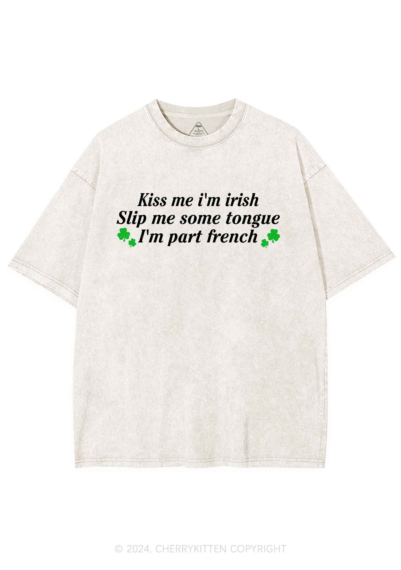 Im Part French St Patricks Y2K Washed Tee Cherrykitten