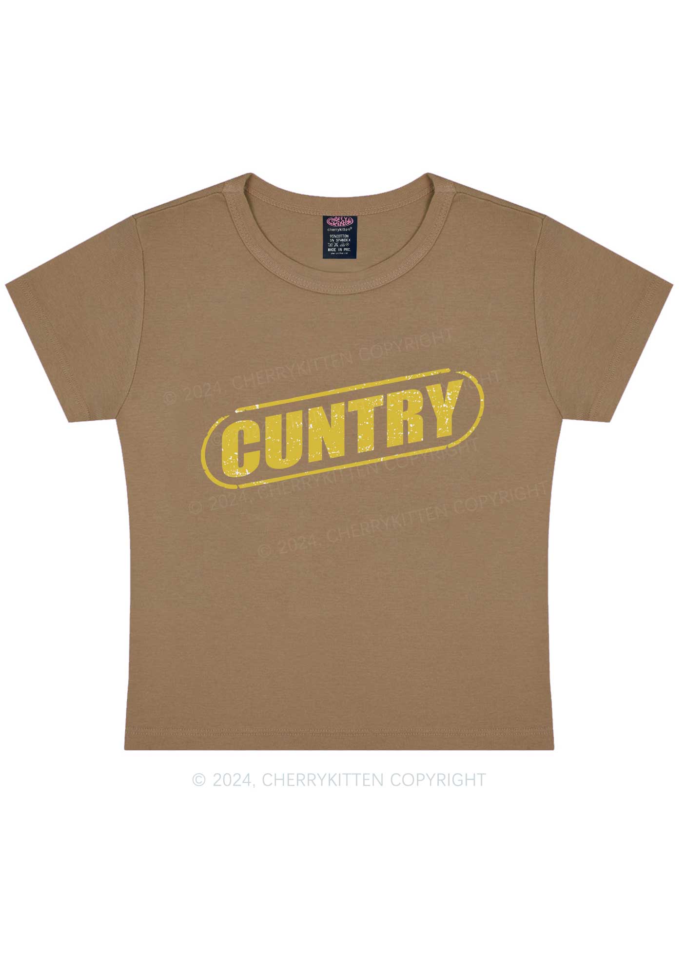 Cuntry Y2K Baby Tee Cherrykitten