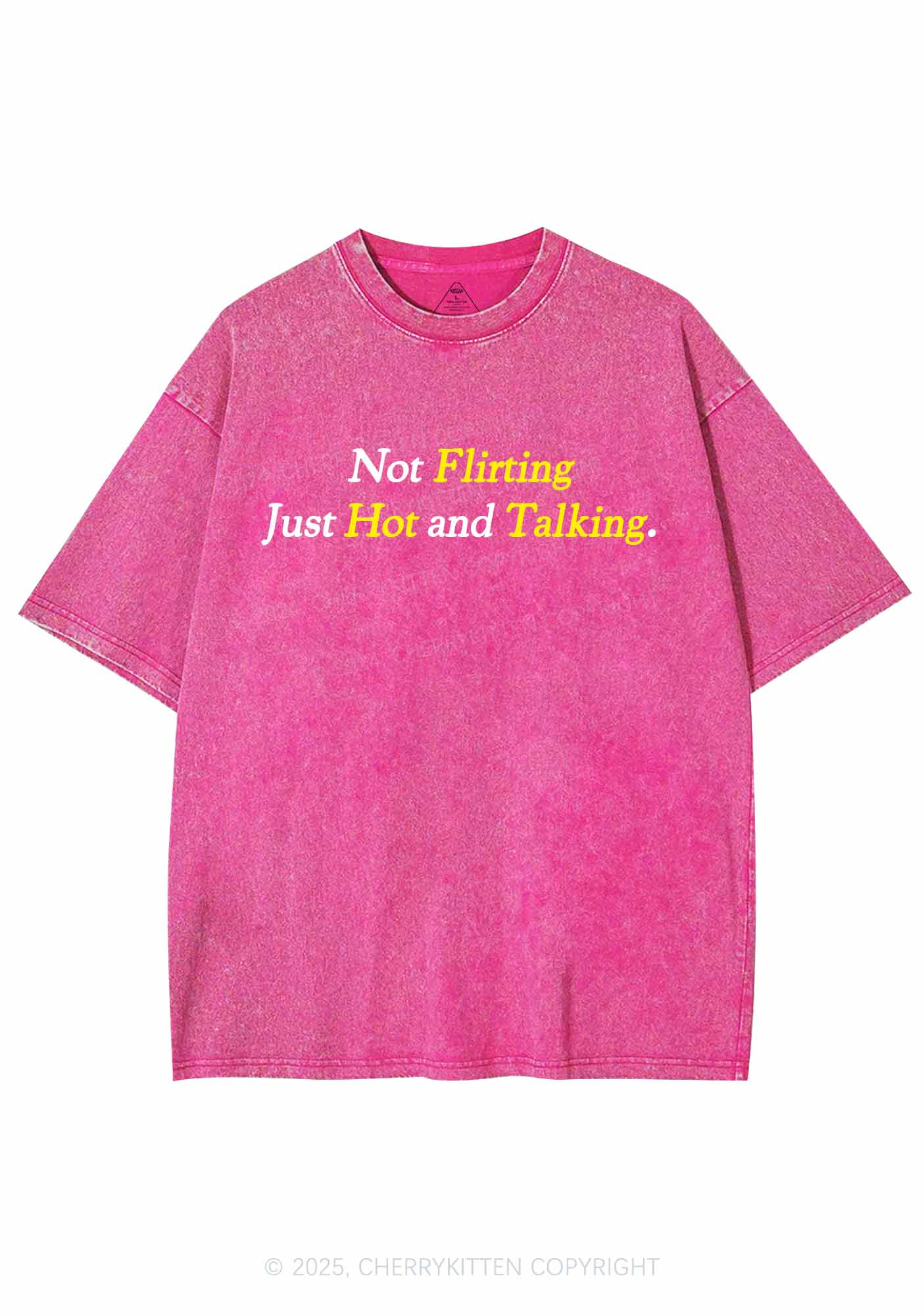 Just Hot And Talking Y2K Washed Tee Cherrykitten