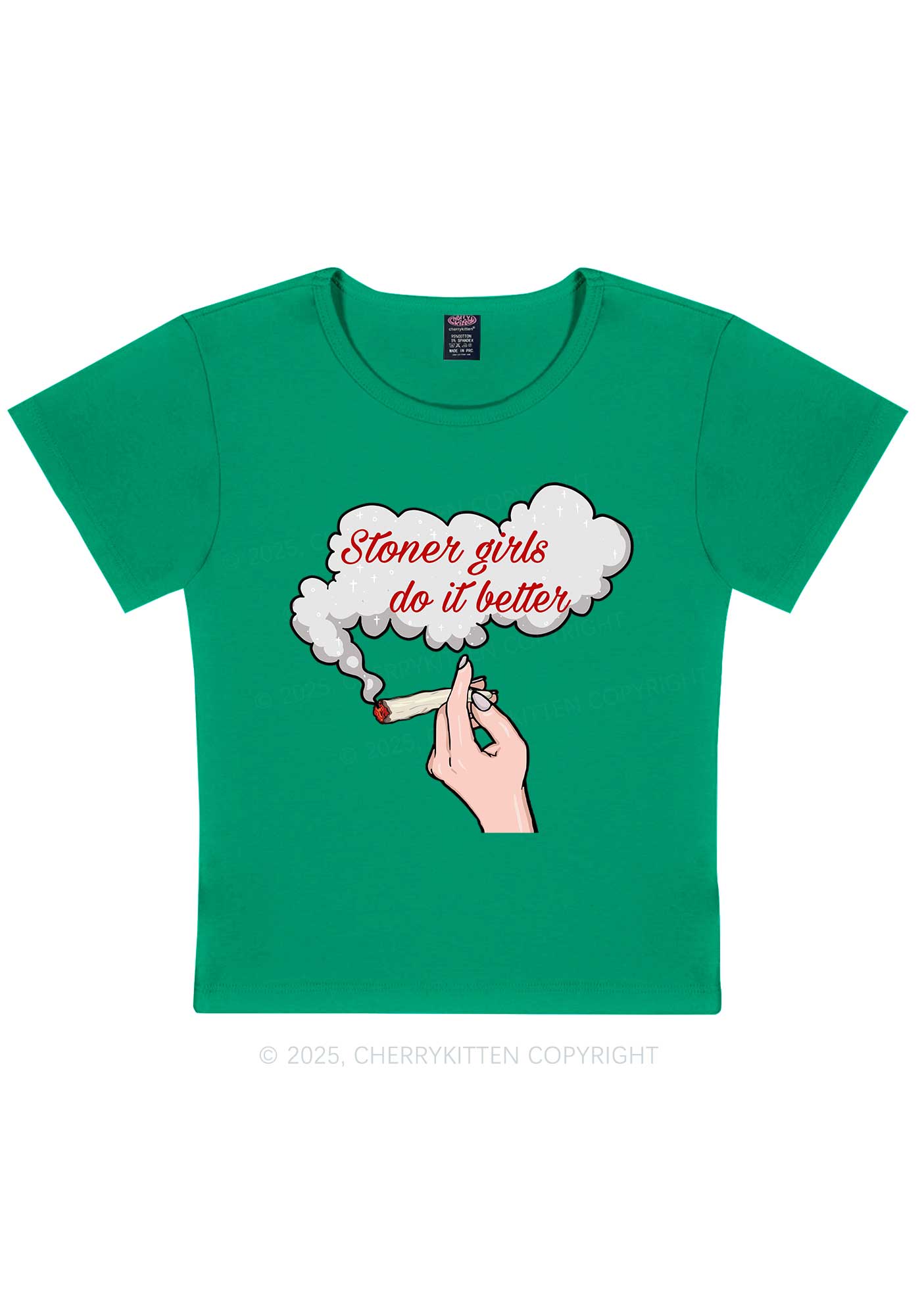 Stoner Girls Do It Better Y2K Baby Tee Cherrykitten