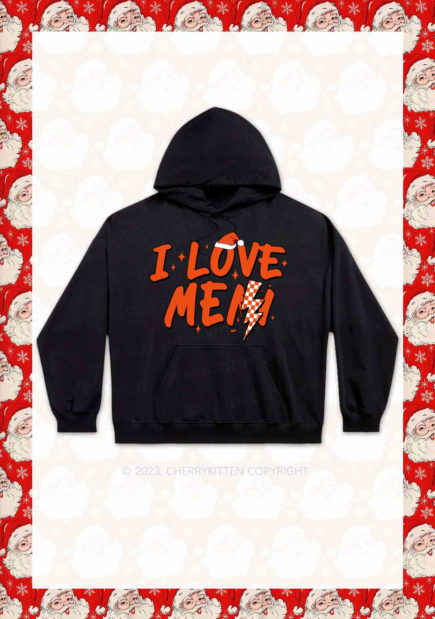 Love Me Not Men Christmas Y2K Hoodie Cherrykitten