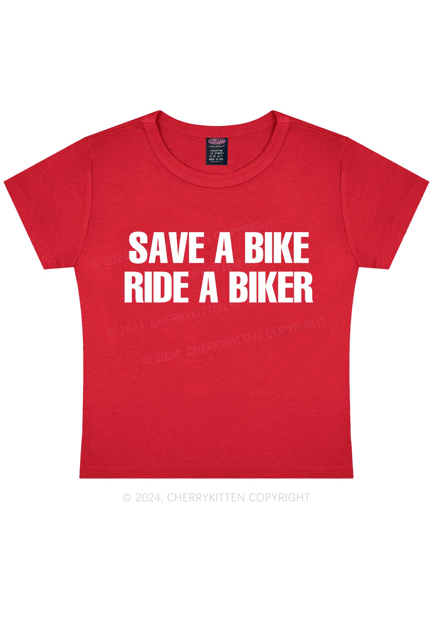 Save Bike Ride Biker Y2K Baby Tee Cherrykitten