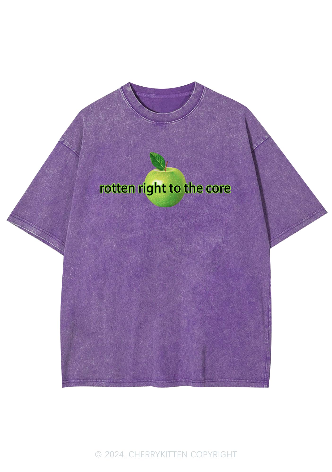 Rotten Right To The Core Y2K Washed Tee Cherrykitten