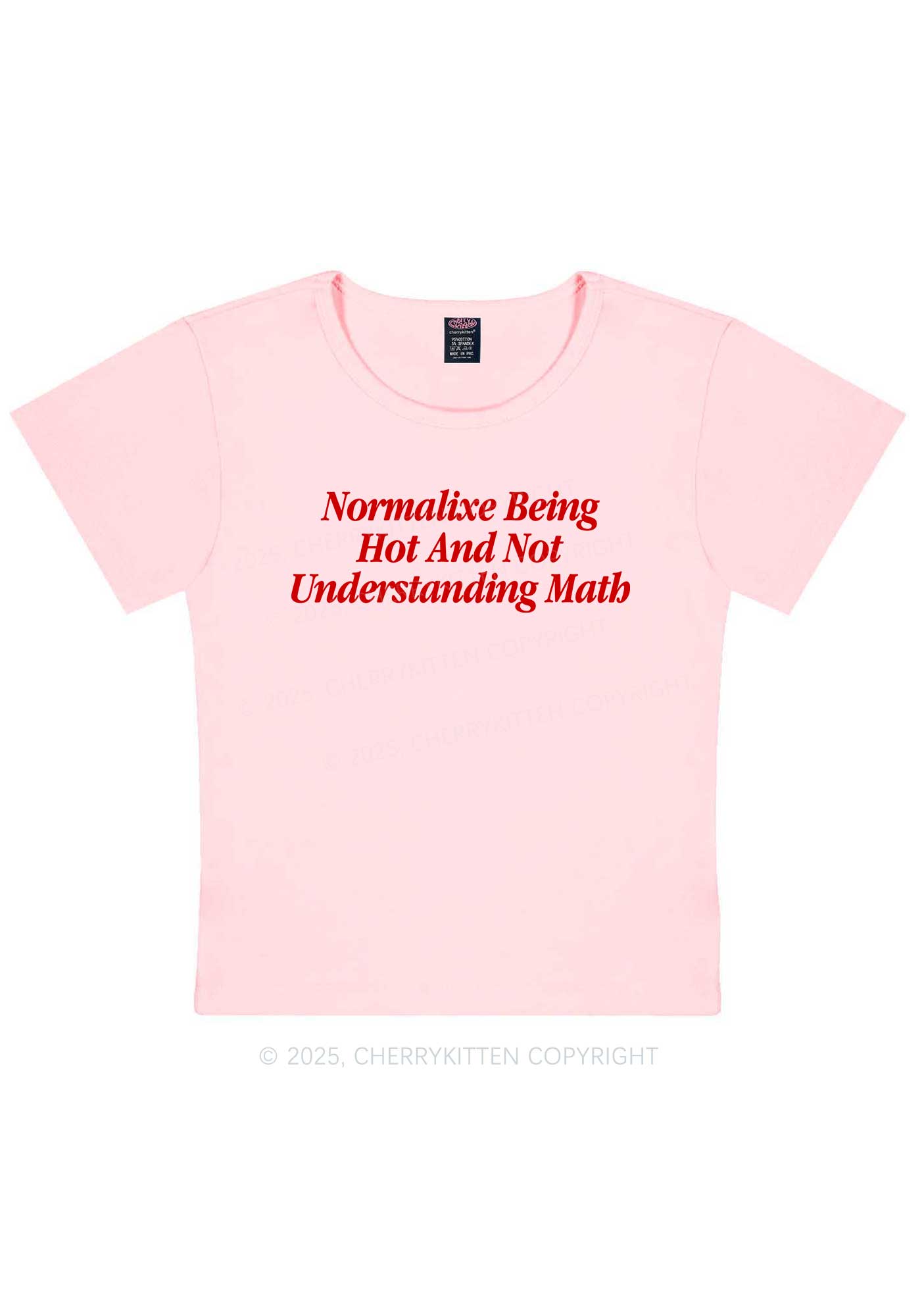 Hot And Not Understanding Math Y2K Baby Tee Cherrykitten