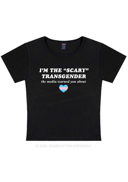 Im The Scary Transgender Y2K Baby Tee Cherrykitten