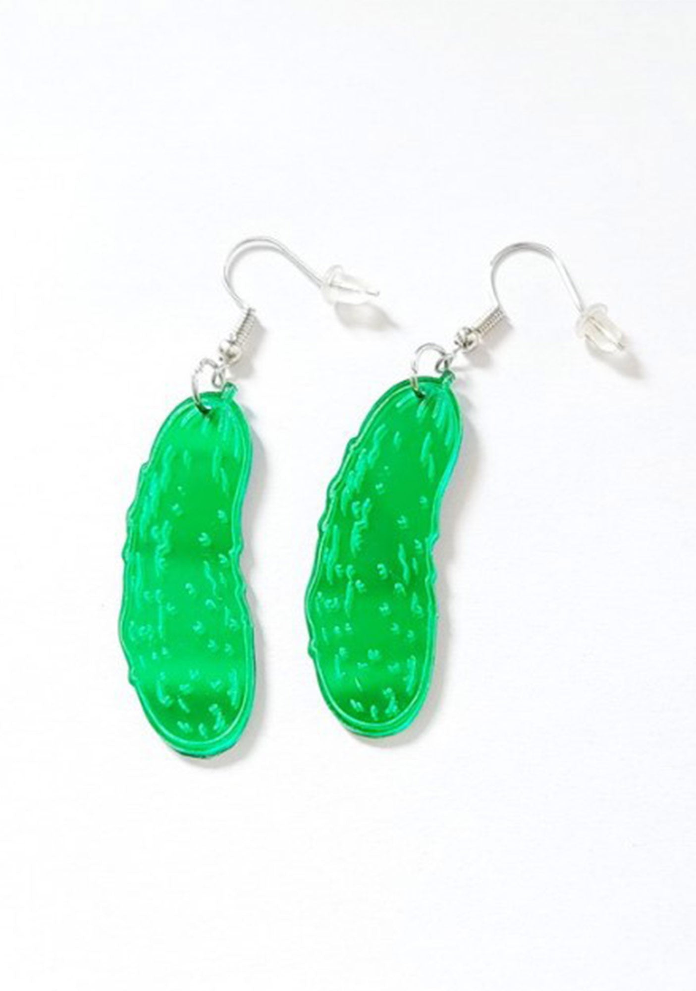 Acrylic Funny Cucumber Y2K Earrings Cherrykitten