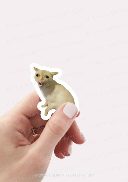 Funny Cat 1Pc Y2K Sticker Cherrykitten