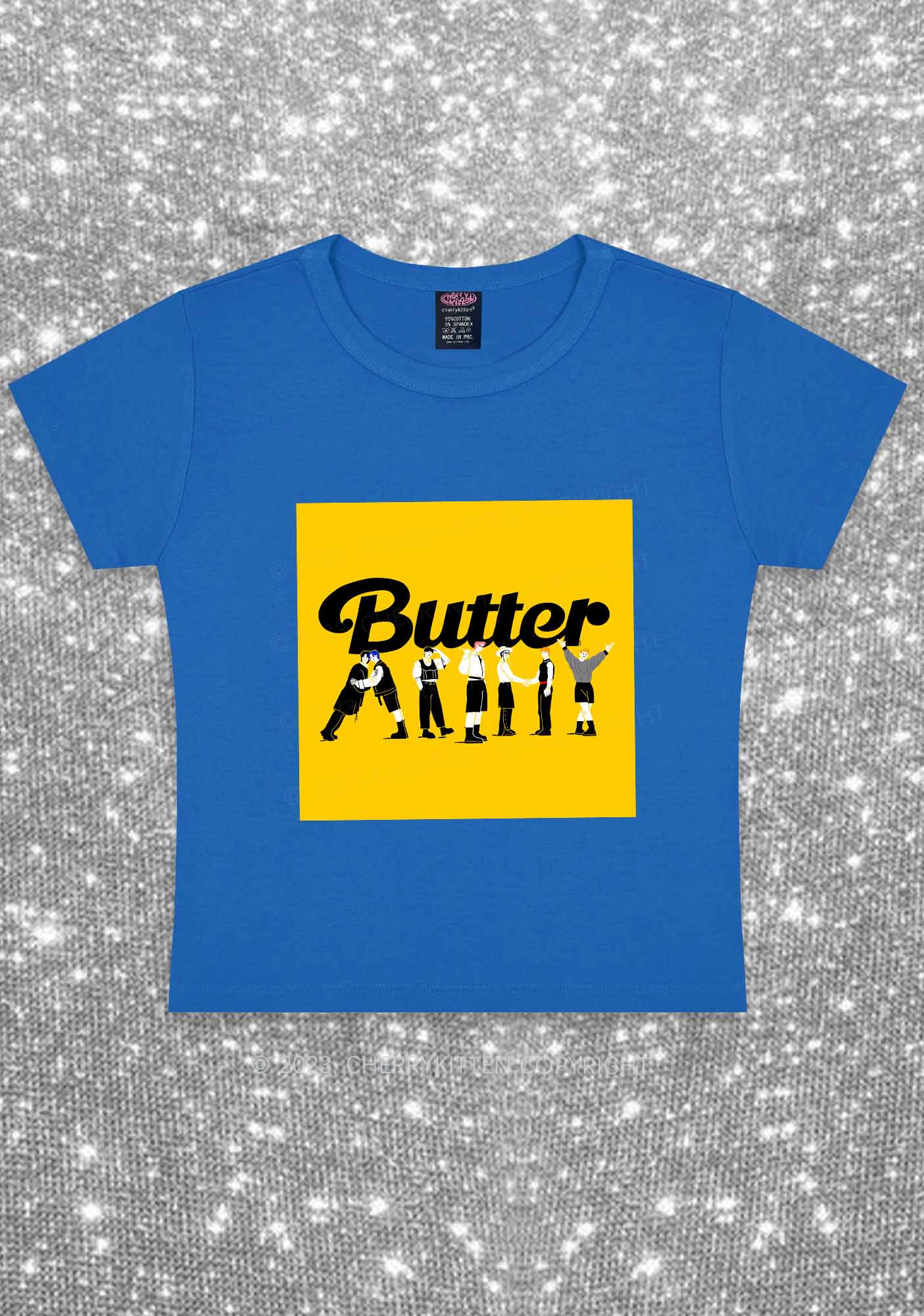 Butter Bangtan Boys Kpop Y2K Baby Tee Cherrykitten