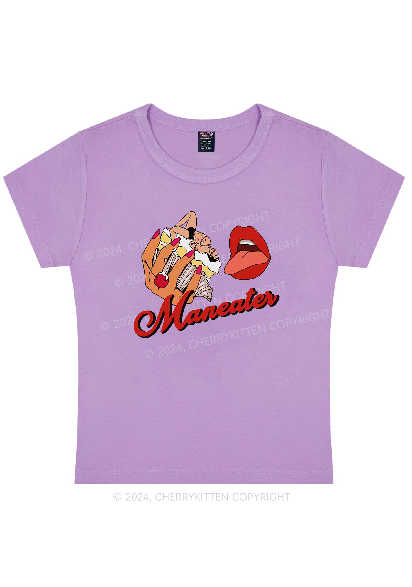 Maneater Mouth Y2K Baby Tee Cherrykitten