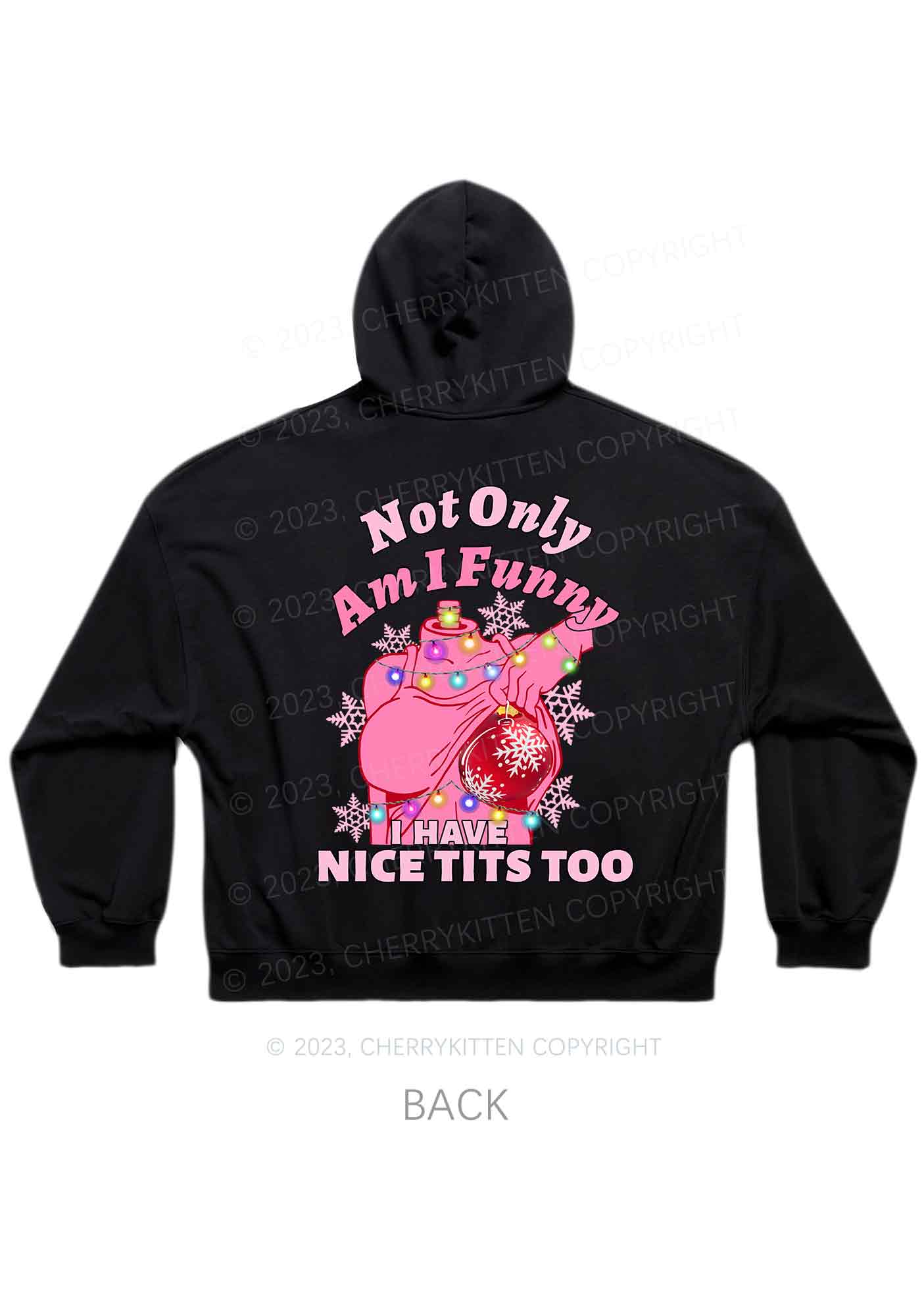 I Have Nice Dots Too Christmas Y2K Hoodie Cherrykitten