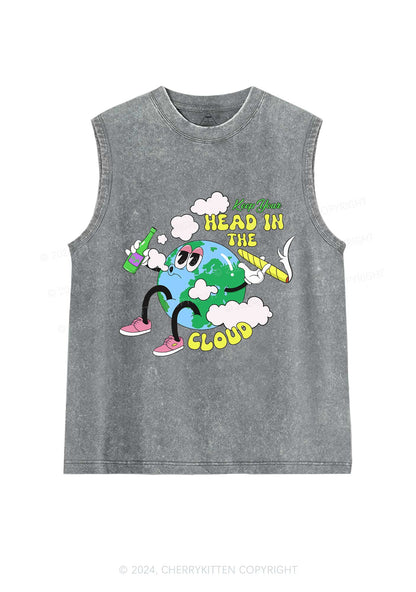 Keep Your Head In Cloud Y2K Washed Tank Cherrykitten