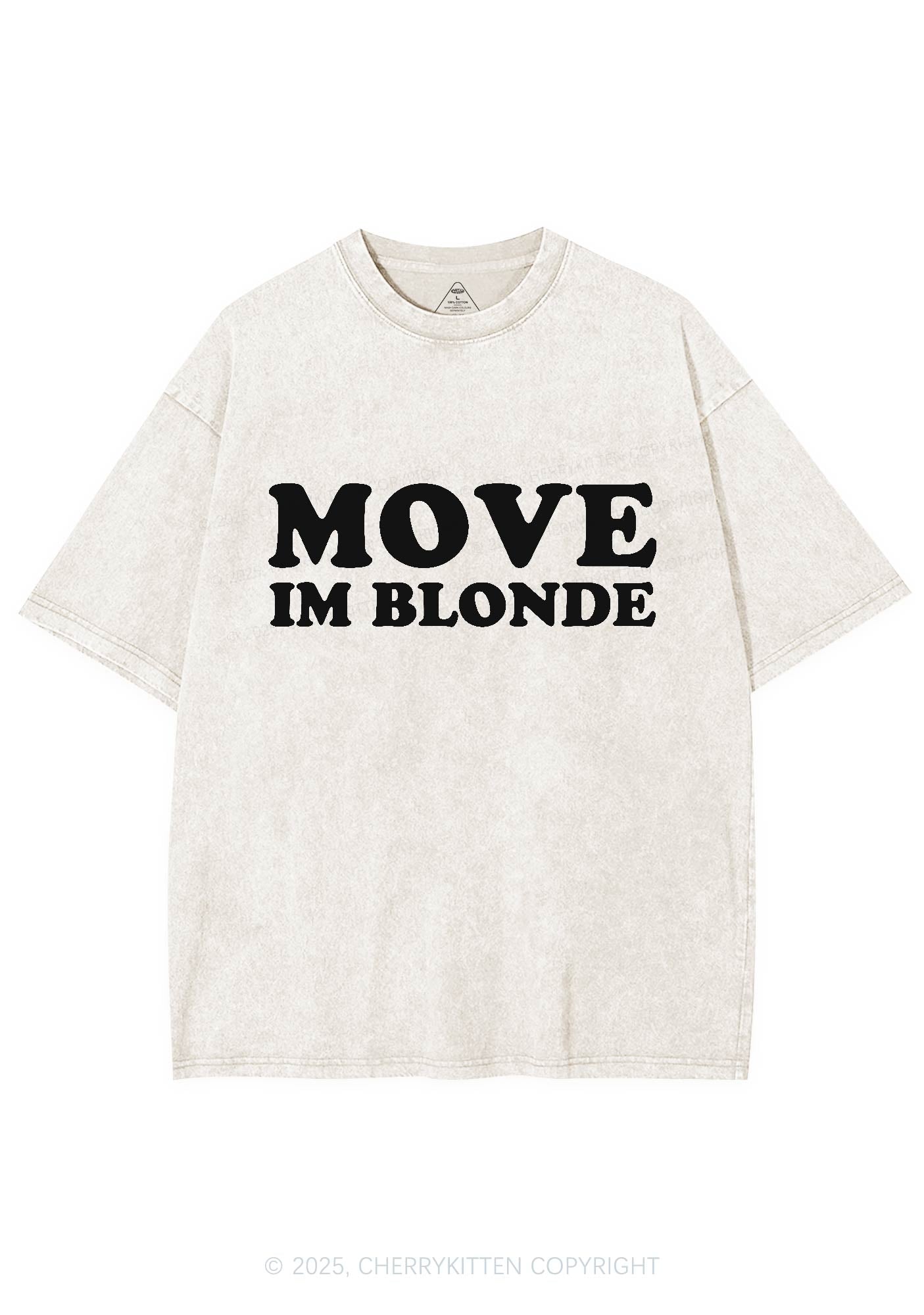 Move Im Blonde Y2K Washed Tee Cherrykitten