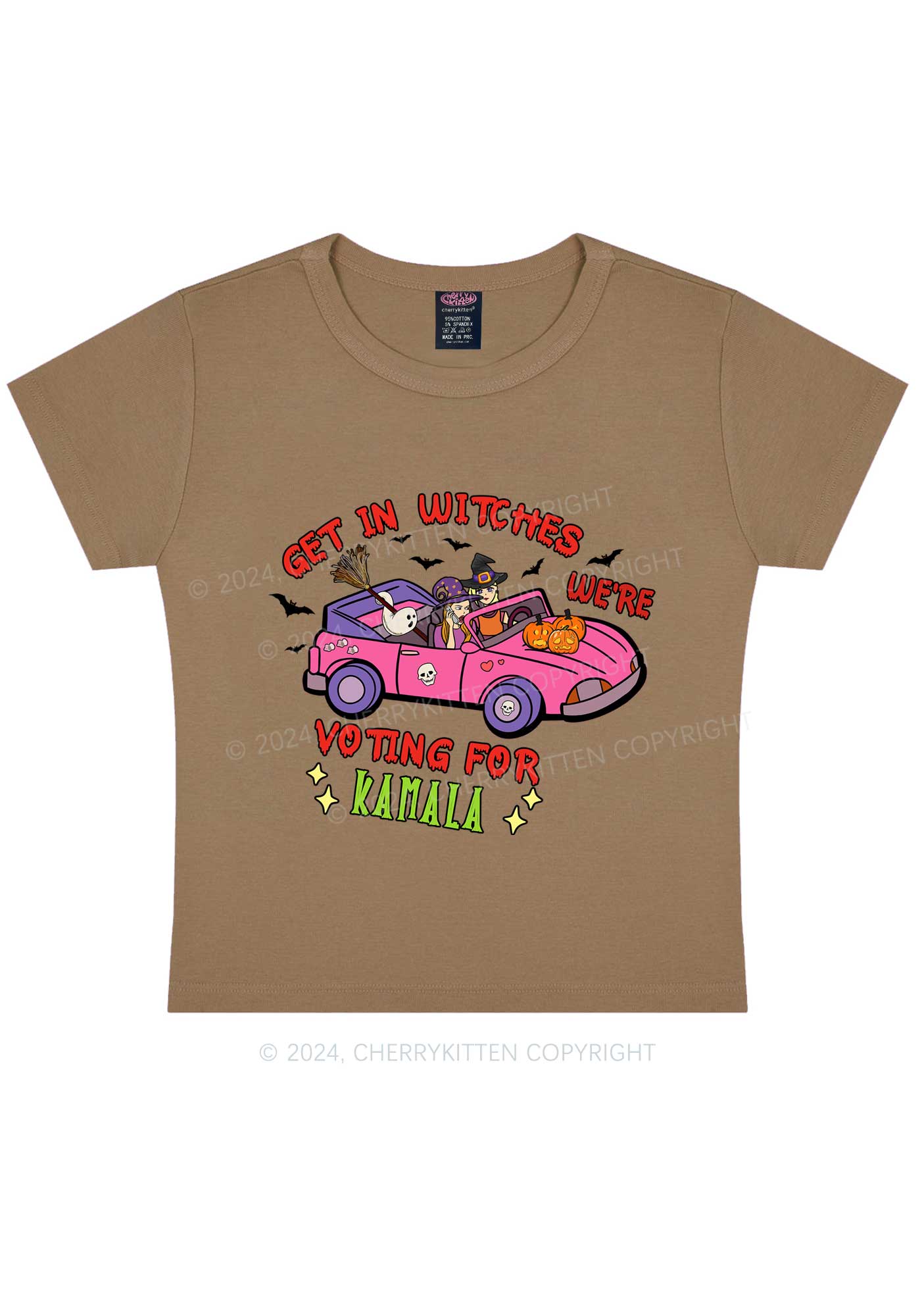 Halloween Get In Witches Y2K Baby Tee Cherrykitten