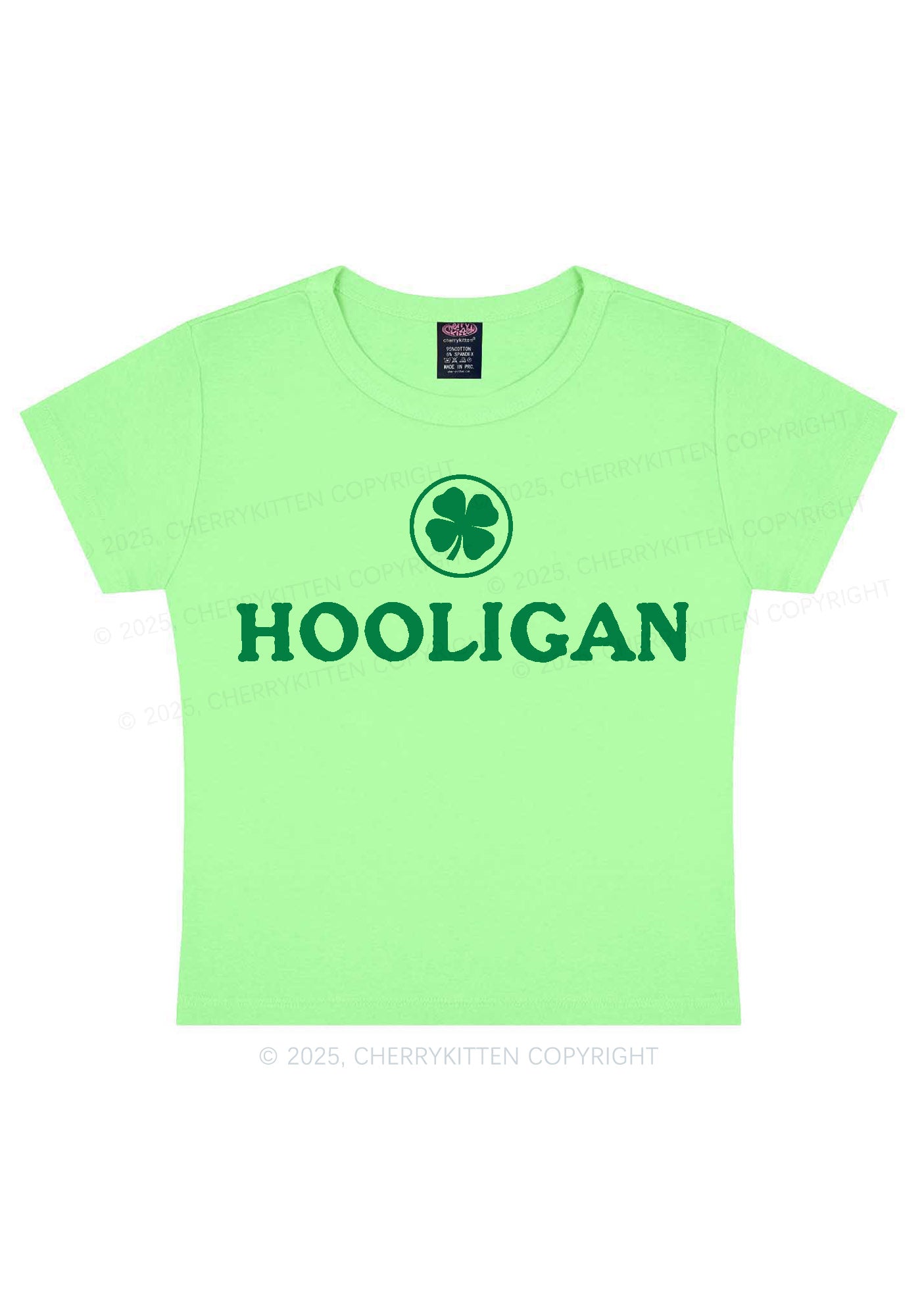 Irish Hooligan St Patricks Y2K Baby Tee Cherrykitten