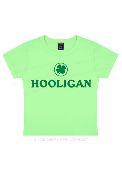 Irish Hooligan St Patricks Y2K Baby Tee Cherrykitten