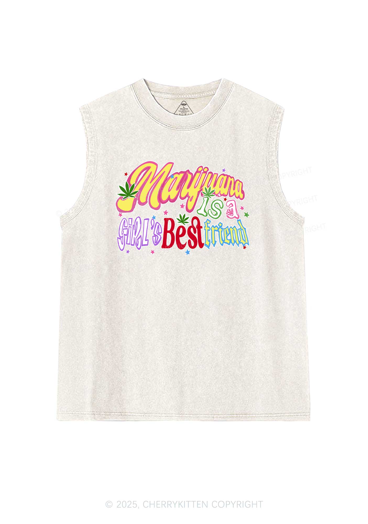 Girls Best Friend Y2K Washed Tank Cherrykitten