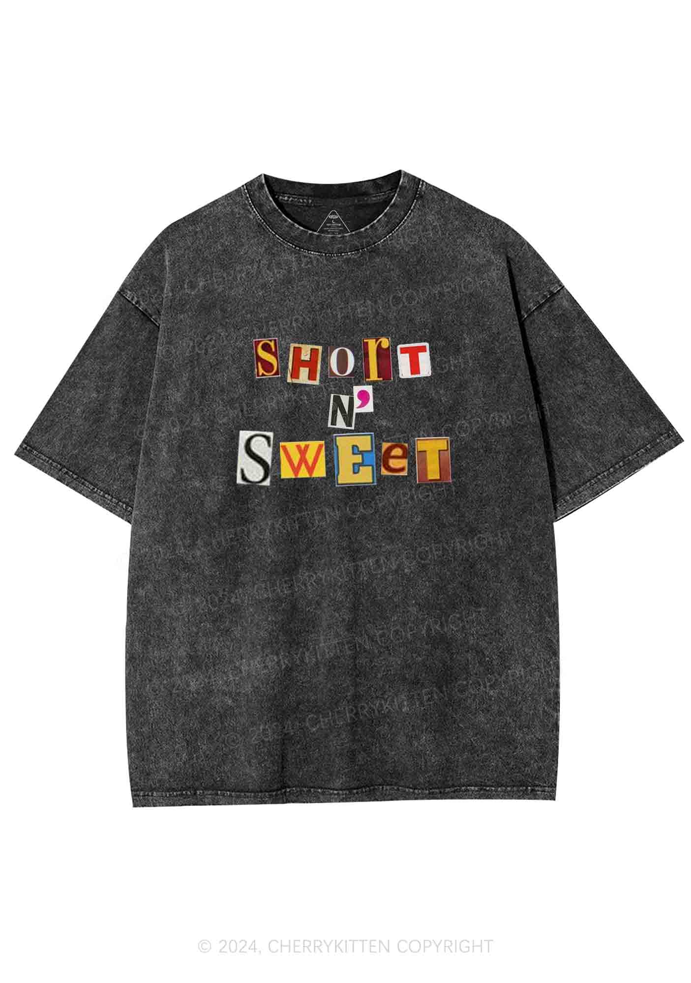 Short N Sweet Y2K Washed Tee Cherrykitten