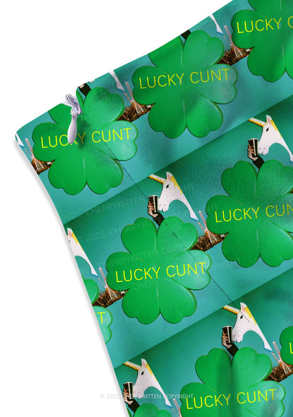 Lucky Cxxt St Patricks Y2K Print Mini Skirt Cherrykitten