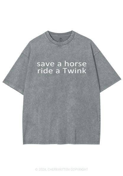 Ride A Twink Y2K Washed Tee Cherrykitten