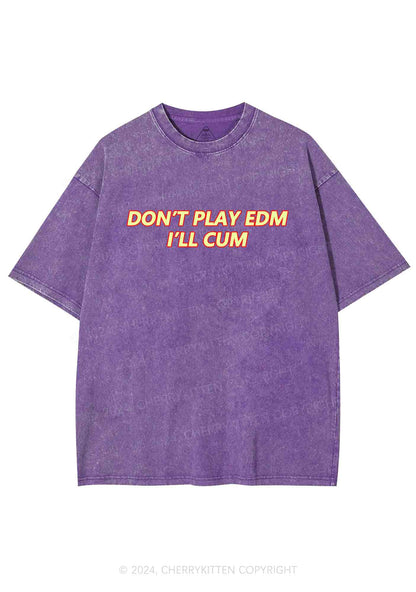 Dont Play Edm Y2K Washed Tee Cherrykitten