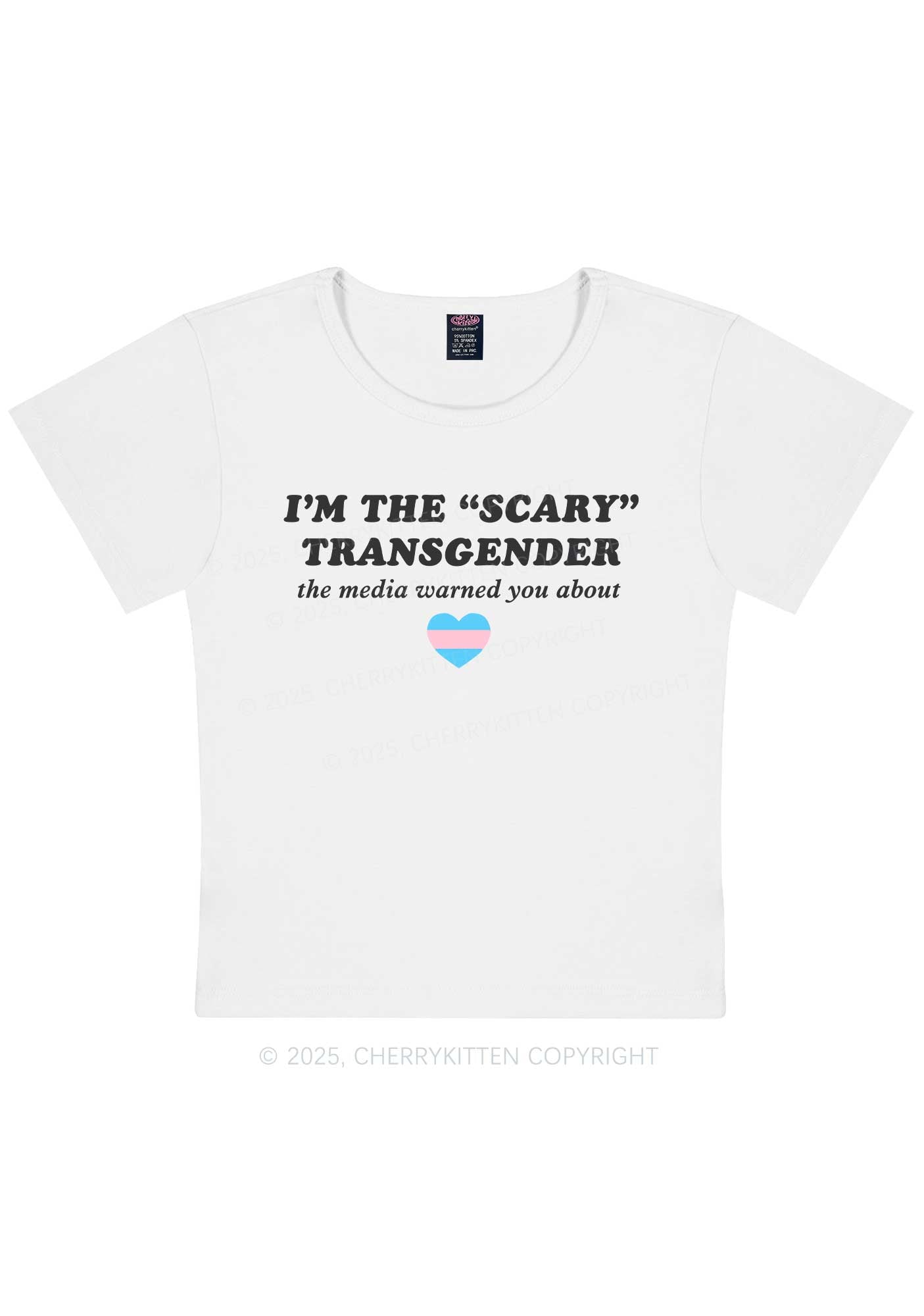 Im The Scary Transgender Y2K Baby Tee Cherrykitten