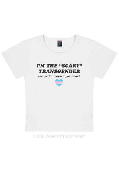 Im The Scary Transgender Y2K Baby Tee Cherrykitten