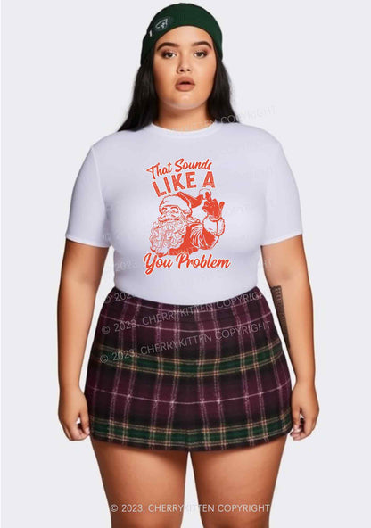 You Problem Christmas Y2K Baby Tee Cherrykitten