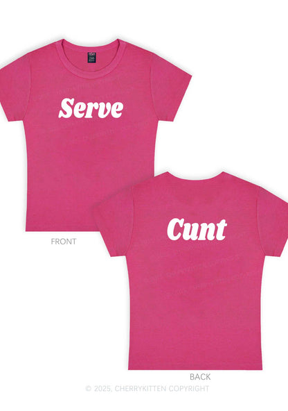 Serve Cxxt Two Sides Y2K Baby Tee Cherrykitten