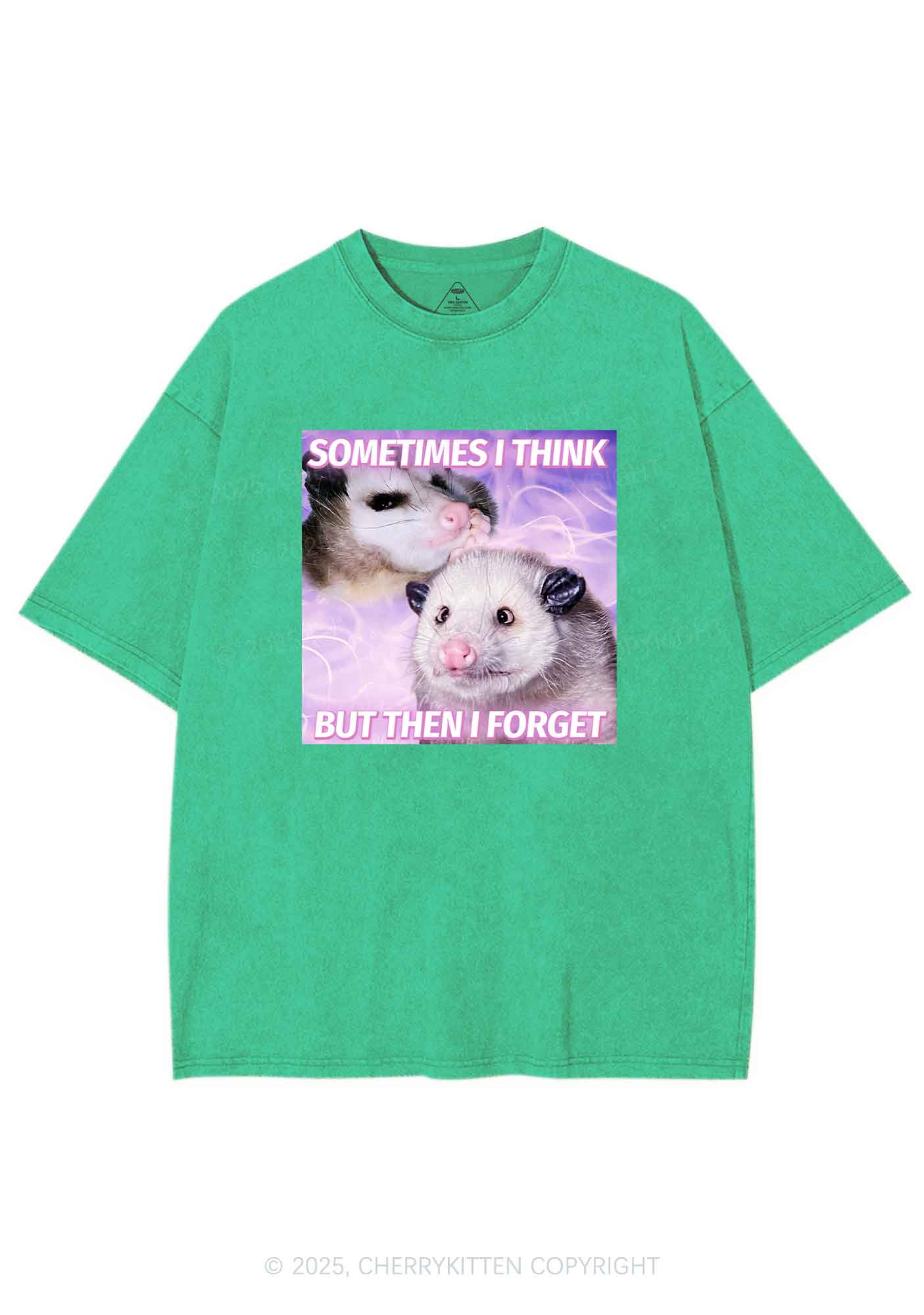 Rats Think Then Forget Y2K Washed Tee Cherrykitten