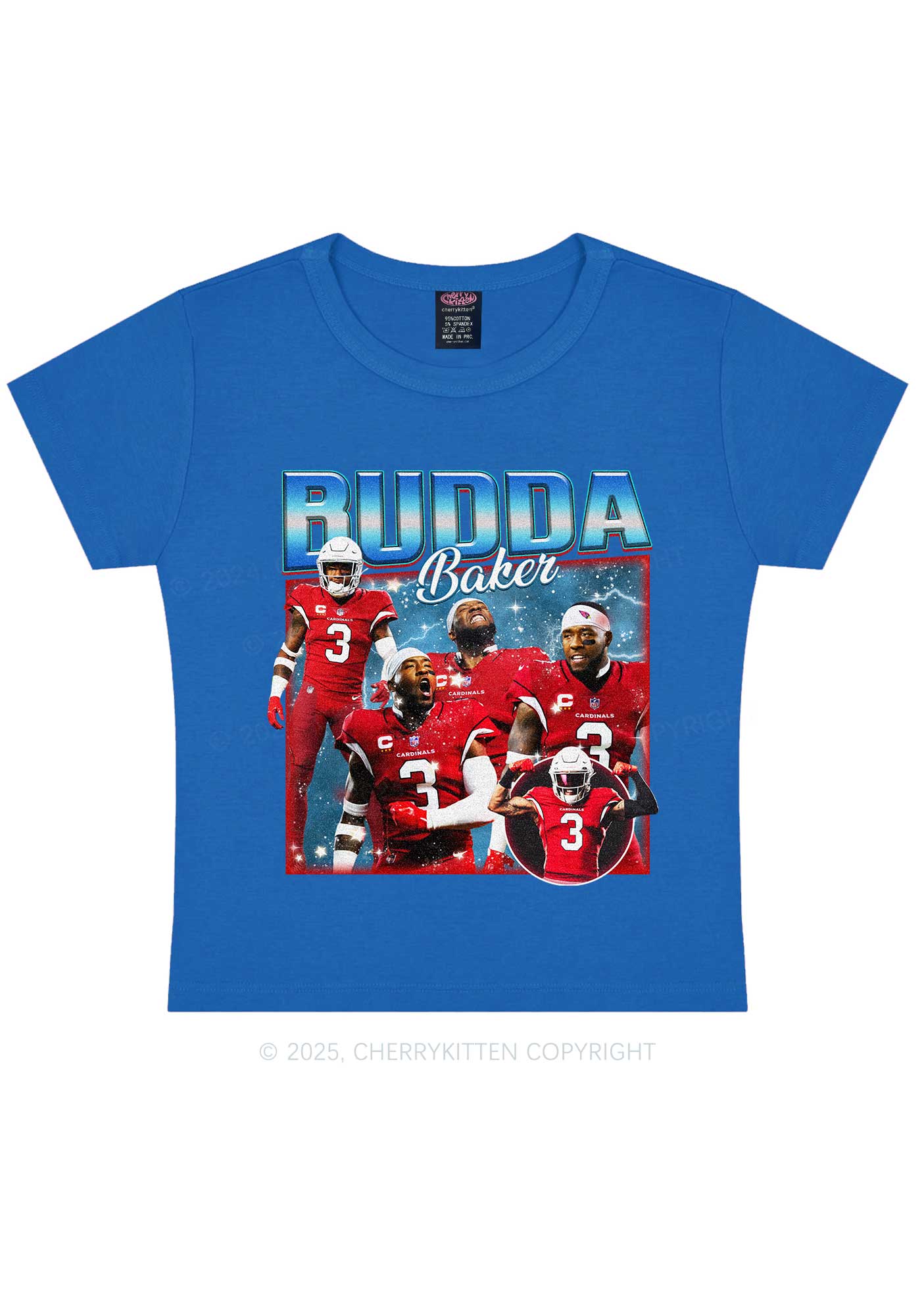 Blue Budda Y2K Super Bowl Baby Tee Cherrykitten