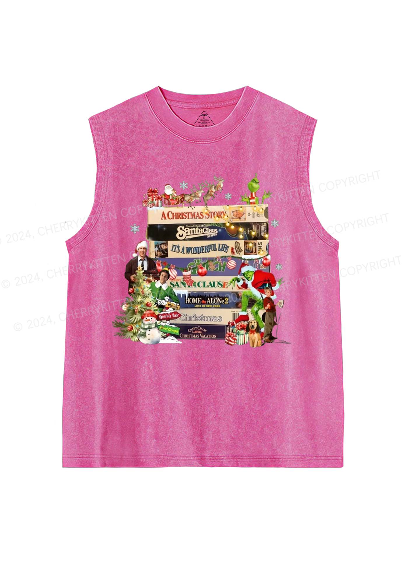 Christmas Vacation Y2K Washed Tank Cherrykitten