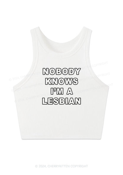 I'm A Lesbian Y2K Crop Tank Top Cherrykitten