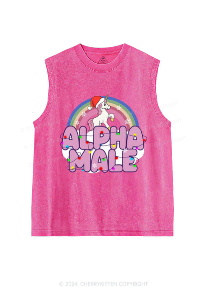 Christmas Alpha Male Y2K Washed Tank Cherrykitten